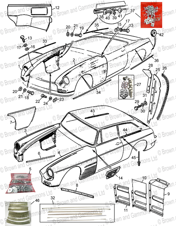 Image for Front Wings & Fittings - Roadster & GT